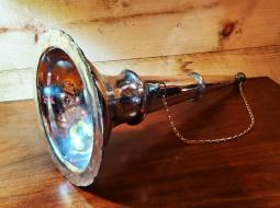 Late 19th Century Silver Plated Fireman Captains Trumpet Megaphone or Loud Hailer