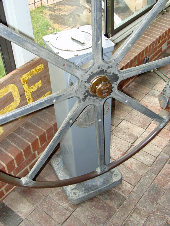 U.S. Navy Steering Station Manufactured by Sperry - Ship's Wheel Helm Nautical Maritime