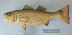 "Striper" folk art carving -- length 37"