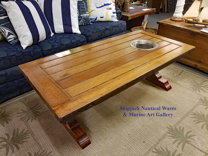 Authentic Ship s Door Nautical Coffee Table Skipjack Nautical Wares