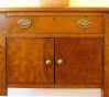 American Tiger Maple Huntboard or Sideboard with Nautical Pulls