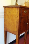 American Tiger Maple Huntboard or Sideboard with Nautical Pulls