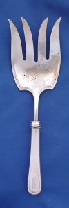 U.S. Navy Junior Officer's Mess flatware -- serving fork, 8.75" -- (antique)