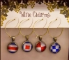 Nautical themed wine charms for boaters and coastal home entertaining, code signal flags