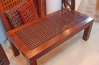 A fine vintage grate coffee table custom crafted in the 1970's. Features a wood grate top with thick