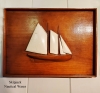 Vintage Handcrafted Schooner Half Hull Wall Art