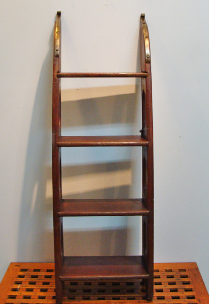 Mahogany Yacht Boarding Ladder, Nautical Marine Maritime