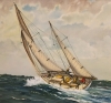 Yawl Sailing the Pacific Coast
